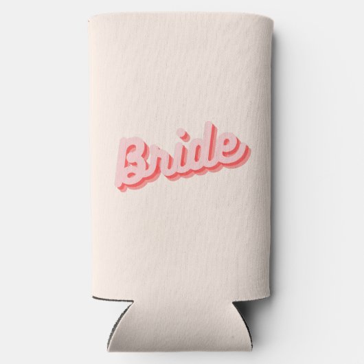 Retro Rosa und Rote Braut kann kühler Selters Dosenkühler (Rückseite)