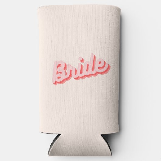 Retro Rosa und Rote Braut kann kühler Selters Dosenkühler (Vorderseite)