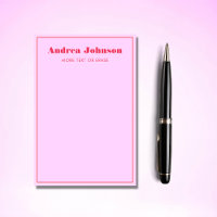 Retro-Rosa und Rote Fett-Typografie Name Monogramm