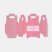 Retro Rosa und Rote Streifen Junggeselinnen-Abschi Geschenkschachtel (Ungefaltet)