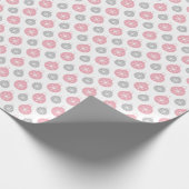 Retro-Rosa- und Silberschmuck Umschlagpapier Geschenkpapier (Ecke)