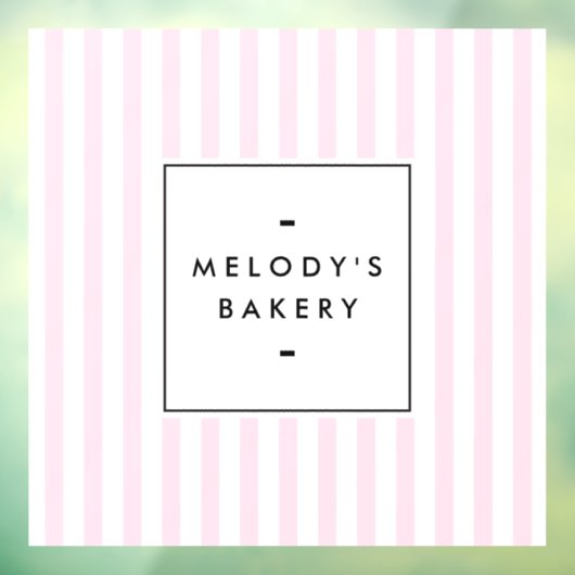 Retro Rosa und Weiße Streifen Backenfenster Fensteraufkleber (Blatt 3)