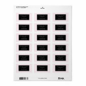 Retro Rosa und Weiße Streifen Bäckerei Adressaufkleber (Vorne)