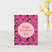 Retro-Rosa Valentinherzen-Briefmarke Karte (Gelbe Blume)