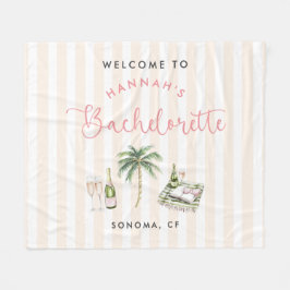 Retro Rosa Weinroute Mendrisiotto Fleecedecke