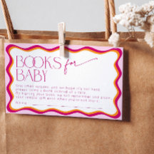 Retro-Rosa-Wellenrand-Bücher für Baby-Party