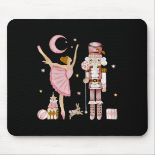Retro Rosa Zuckerpflaumenfee Nussknacker Weihnacht Mousepad