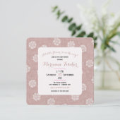 Retro-Rosé-Blumen-William-Morris-Mädchen-Baby-Part (Stehend Vorderseite)