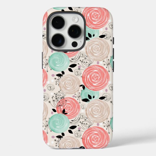 Retro, Rose Case-Mate iPhone Hülle (Rückseite)