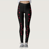 Retro-Rose Frauen Leggings (Vorderseite)