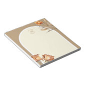 Retro-Rose für benutzerdefinierte Logos Notizblock (angewinkelt)