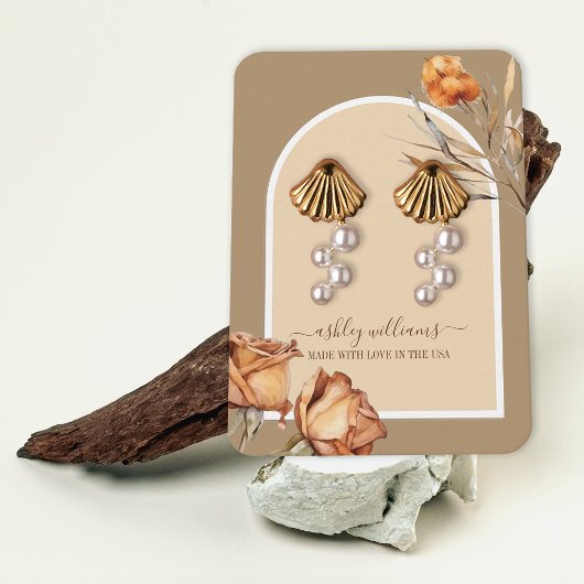 Retro-Rose für Skriptanweisungen Visitenkarte