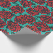 Retro-Rose Geschenkpapier (Ecke)