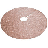 Retro Rose Glitzer Treppenhaus - Rustikales Weihna Fleece Weihnachtsbaumdecke (Schrägansicht)