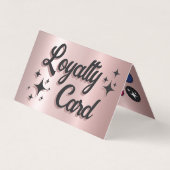 Retro Rose Gold Liedkarte für die Schattenpalette Visitenkarten (Vorderseite)