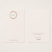 Retro Rose Gold Sequenzen Earring Display Card (Vorne & Hinten)