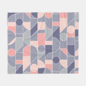Retro Rose Grau Nahtlose Motif Fleecedecke (Vorderseite (Horizontal))