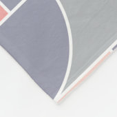 Retro Rose Grau Nahtlose Motif Fleecedecke (Ecke)