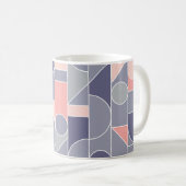 Retro Rose Grau Nahtlose Motif Kaffeetasse (VorderseiteRechts)