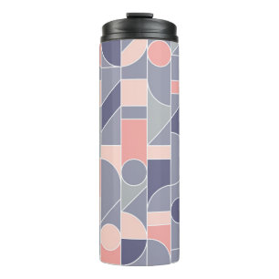 Retro Rose Grau Nahtlose Motif Thermosbecher
