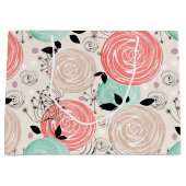 Retro, Rose Große Geschenktüte (Vorderseite)