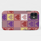 Retro Rose Herz iPhone Case (Rückseite (Horizontal))