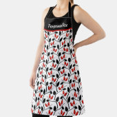 Retro Rose Hüfte rot und schwarz Schürze (InSitu)