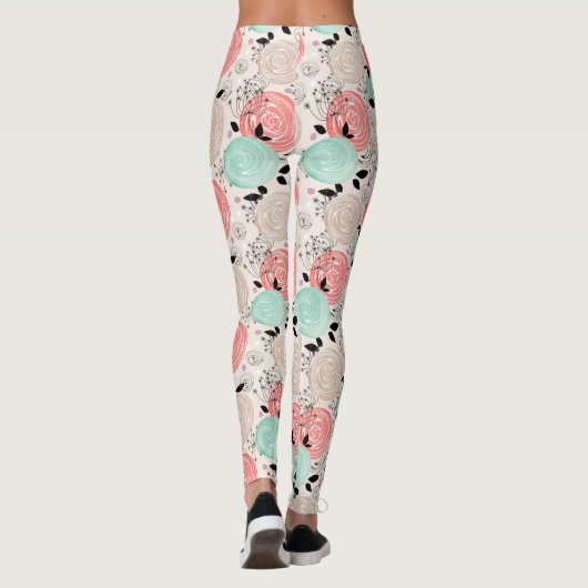 Retro, Rose Leggings (Rückseite)