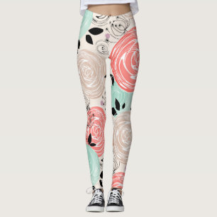 Retro, Rose Leggings