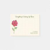 Retro Rose Niedlich Funny Motivierend Zuhause Offi Post-it Klebezettel (Vorderseite)