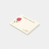 Retro Rose Niedlich Funny Motivierend Zuhause Offi Post-it Klebezettel (angewinkelt)