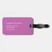 Retro-Rose Personalisiertes Monogramm Gepäckanhänger (Rückseite horizontal)