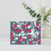 Retro-Rose Postkarte (Stehend Vorderseite)