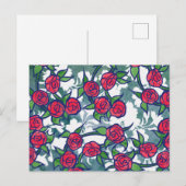 Retro-Rose Postkarte (Vorne/Hinten)
