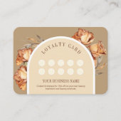Retro-Rose-Rabattkarte für benutzerdefinierte Logo Visitenkarte (Vorderseite)