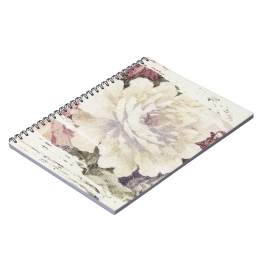 Retro Rose Upholsterdesign Notizblock (Linke Seite)