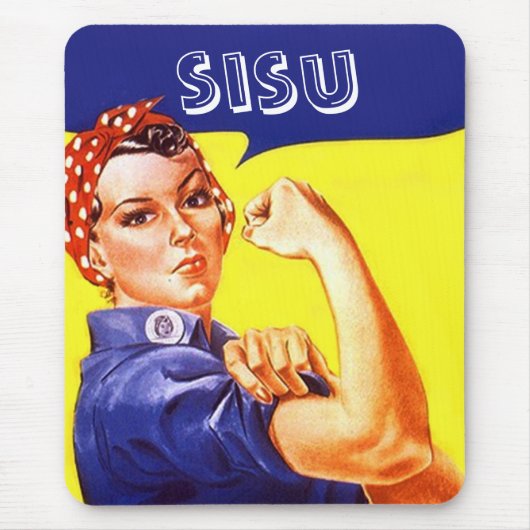 Retro Rosie die Nieteneinschläger Sisu stabile Mousepad (Vorne)