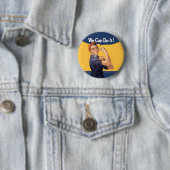 Retro Rosie, wir können es tun Button (Beispiel)