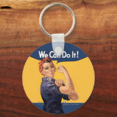 Retro Rosie, wir können es tun Schlüsselanhänger (Vorderseite)