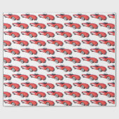 Retro Rot 1960 Wandelkorvette Geschenkpapier (Flach)