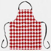 Retro-Rot-Argyle-Kochschürze Schürze (Vorderseite)