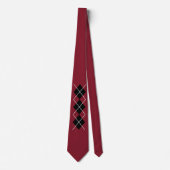 Retro-Rot-Argyle-Schlips Krawatte (Vorderseite)