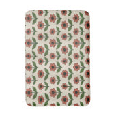 Retro-Rot-Daisy-Muster-Badezimmer-Matte Badematte (Vorderseite Vertikal)