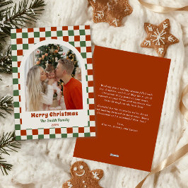 Retro Rot Grün Schachbrett Foto Arch Weihnachten