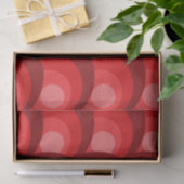 Retro-Rot-Kreise-Muster Seidenpapier (Geschenk)