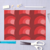 Retro-Rot-Kreise-Muster Seidenpapier (Handwerk)