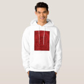 Retro-Rot-Leiterplatte-Tech-Muster Hoodie (Vorne ganz)
