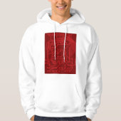 Retro-Rot-Leiterplatte-Tech-Muster Hoodie (Vorderseite)