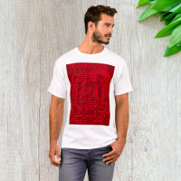 Retro-Rot-Leiterplatte-Tech-Muster