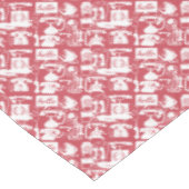 Retro Rot oder ein beliebiges Farbfernsehmuster Tischdecke (Schrägansicht)